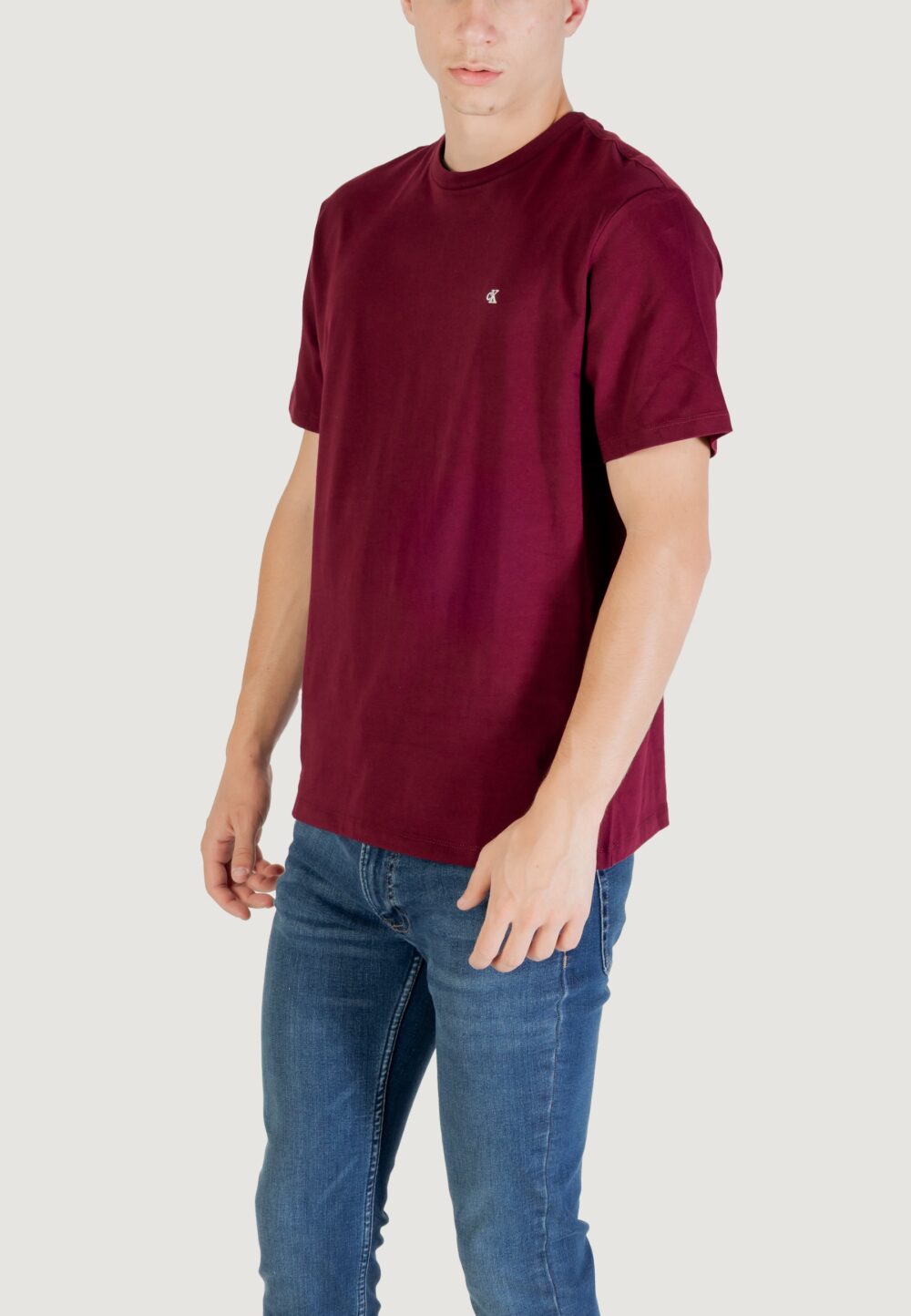 T-shirt Calvin Klein Jeans SS SMOOTH CTTN SOLID Bordeaux - Foto 2