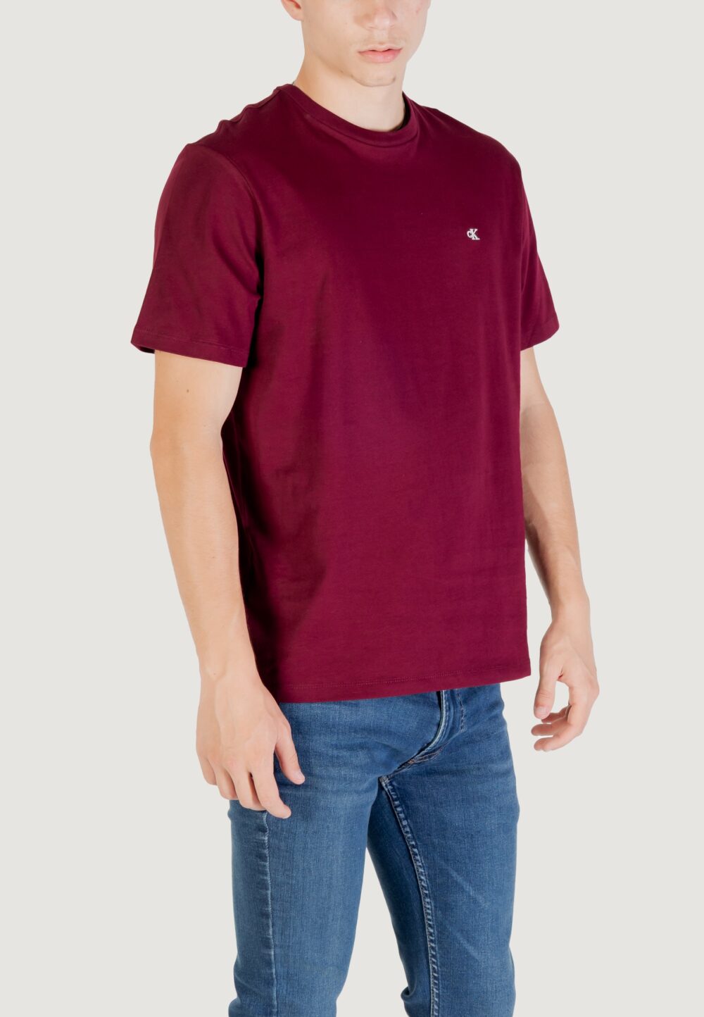 T-shirt Calvin Klein Jeans SS SMOOTH CTTN SOLID Bordeaux - Foto 3