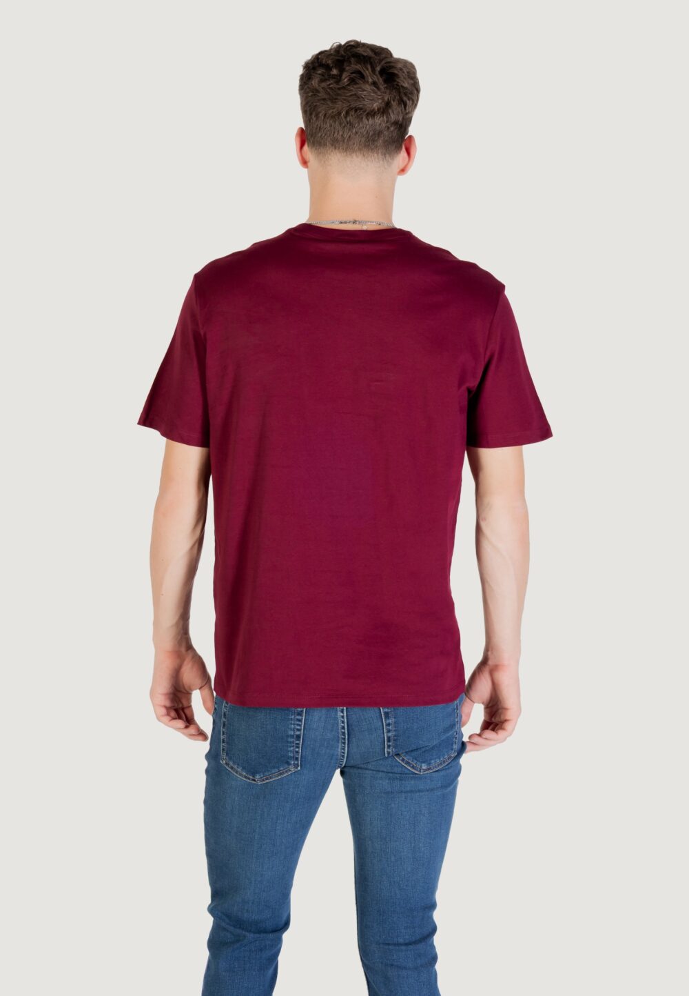 T-shirt Calvin Klein Jeans SS SMOOTH CTTN SOLID Bordeaux - Foto 4