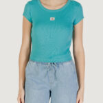 T-shirt Calvin Klein Jeans A- WOVEN LABEL 2X2 R Celeste - Foto 1