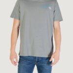 T-shirt Calvin Klein Jeans SS 30S EU CK NY WORD Grigio Scuro - Foto 1