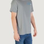 T-shirt Calvin Klein Jeans SS 30S EU CK NY WORD Grigio Scuro - Foto 3