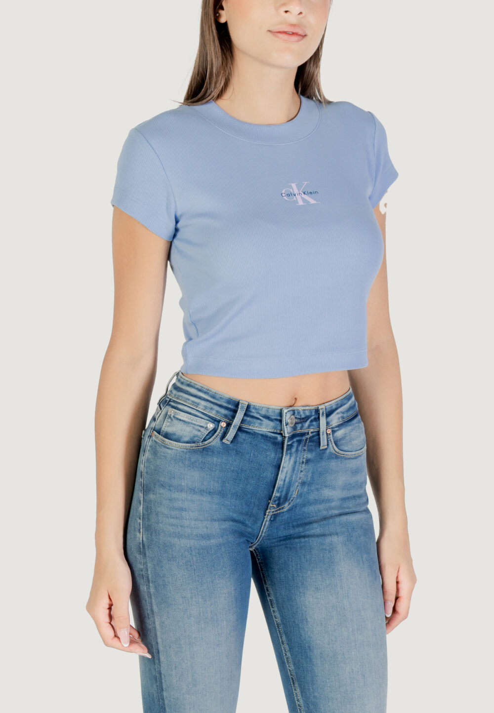 T-shirt Calvin Klein Jeans MONOGRAM BABY TEE Indigo - Foto 3