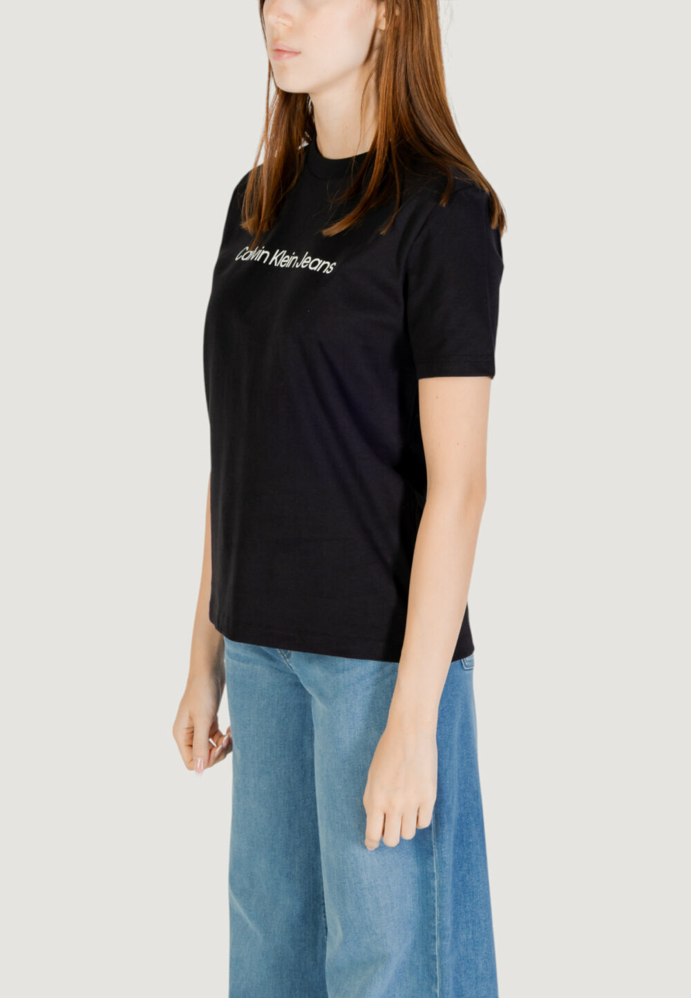 T-shirt Calvin Klein Jeans A- INST. LOGO CLASSI Nero - Foto 2