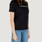 T-shirt Calvin Klein Jeans A- INST. LOGO CLASSI Nero - Foto 3