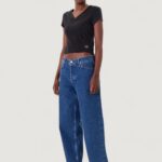T-shirt Calvin Klein Jeans A- SS WOVEN LABEL RI Nero - Foto 2
