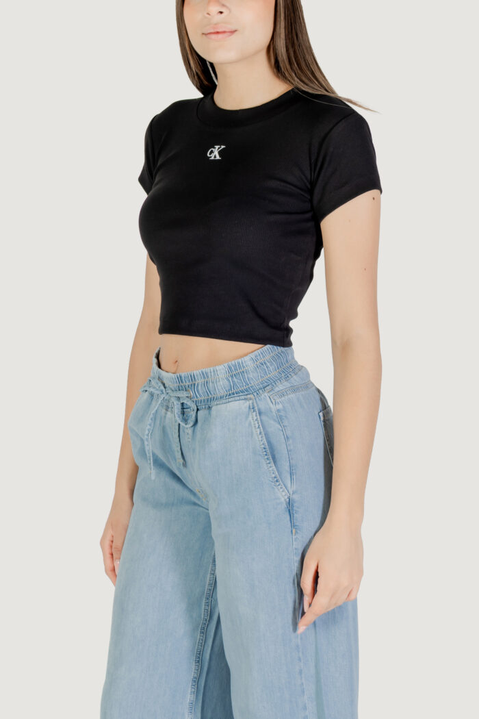 T-shirt Calvin Klein CK RIB BABY TEE Nero – LV047C211G