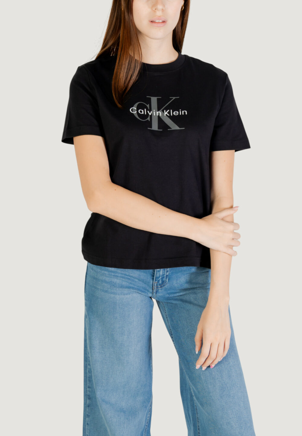 T-shirt Calvin Klein Jeans HERO SS CLASSIC MONO Nero - Foto 1