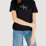 T-shirt Calvin Klein Jeans HERO SS CLASSIC MONO Nero - Foto 1