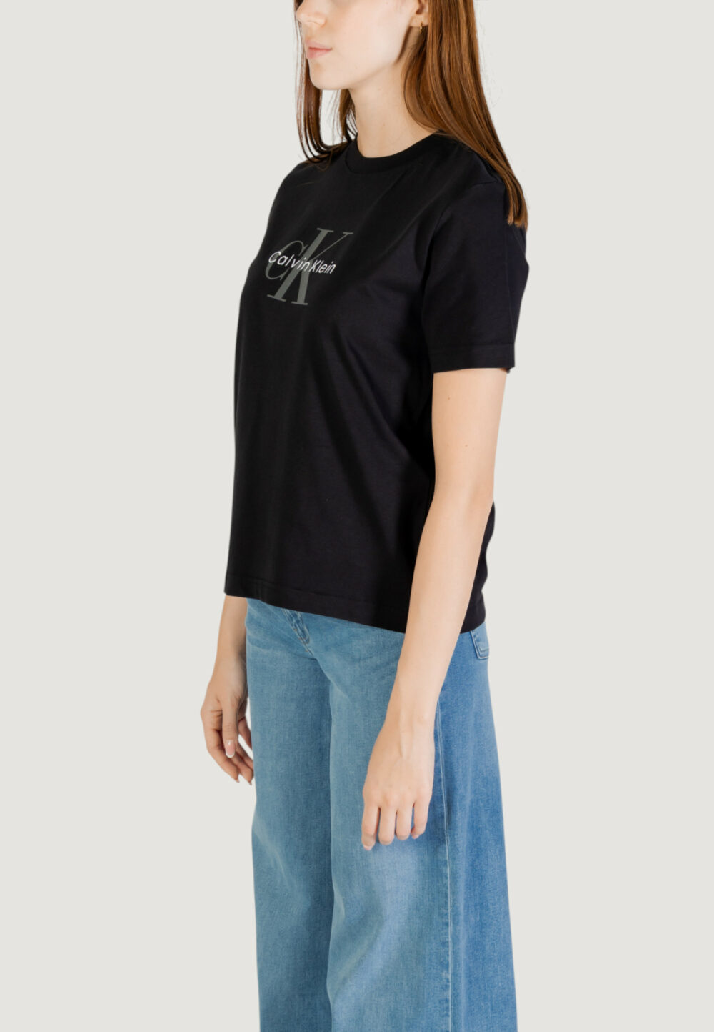 T-shirt Calvin Klein Jeans HERO SS CLASSIC MONO Nero - Foto 2