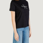 T-shirt Calvin Klein Jeans HERO SS CLASSIC MONO Nero - Foto 3