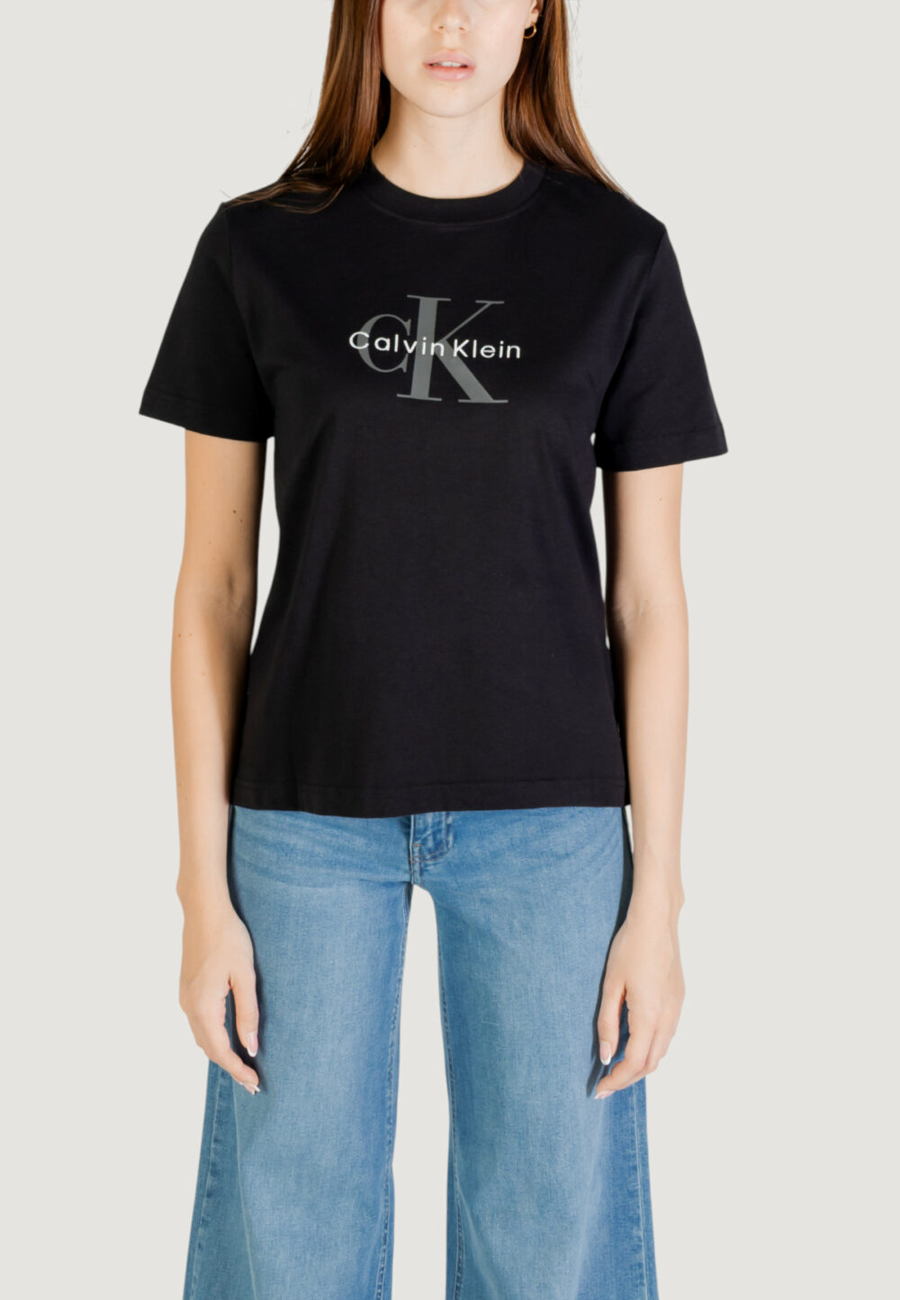 T-shirt Calvin Klein Jeans HERO SS CLASSIC MONO Nero - Foto 5