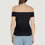 T-shirt Calvin Klein Jeans MONOGRAM OFF SHOULDE Nero - Foto 4
