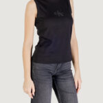 T-shirt Calvin Klein Jeans Sl CK Logo Muscle Te Nero - Foto 3