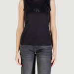 T-shirt Calvin Klein Jeans Sl CK Logo Muscle Te Nero - Foto 5