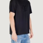 T-shirt Calvin Klein Jeans SS 20s CK DEBOSS MON Nero - Foto 2