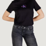 T-shirt Calvin Klein Jeans SS 20s CLASSIC LOGO Nero - Foto 1