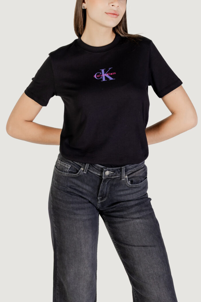 T-shirt Calvin Klein SS 20s CLASSIC LOGO Nero – LV047C856G