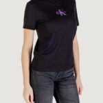 T-shirt Calvin Klein Jeans SS 20s CLASSIC LOGO Nero - Foto 3