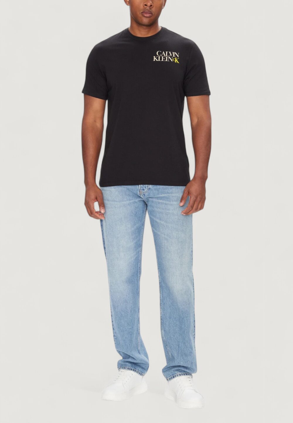 T-shirt Calvin Klein Jeans SS 30S EU CK NY WORD Nero - Foto 2