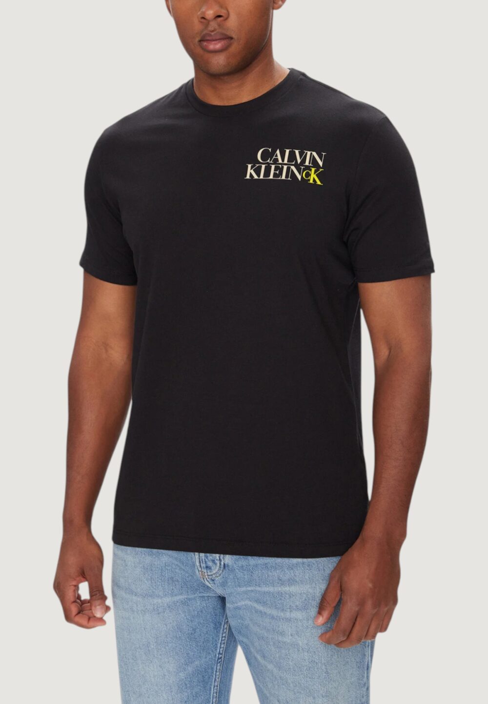 T-shirt Calvin Klein Jeans SS 30S EU CK NY WORD Nero - Foto 1