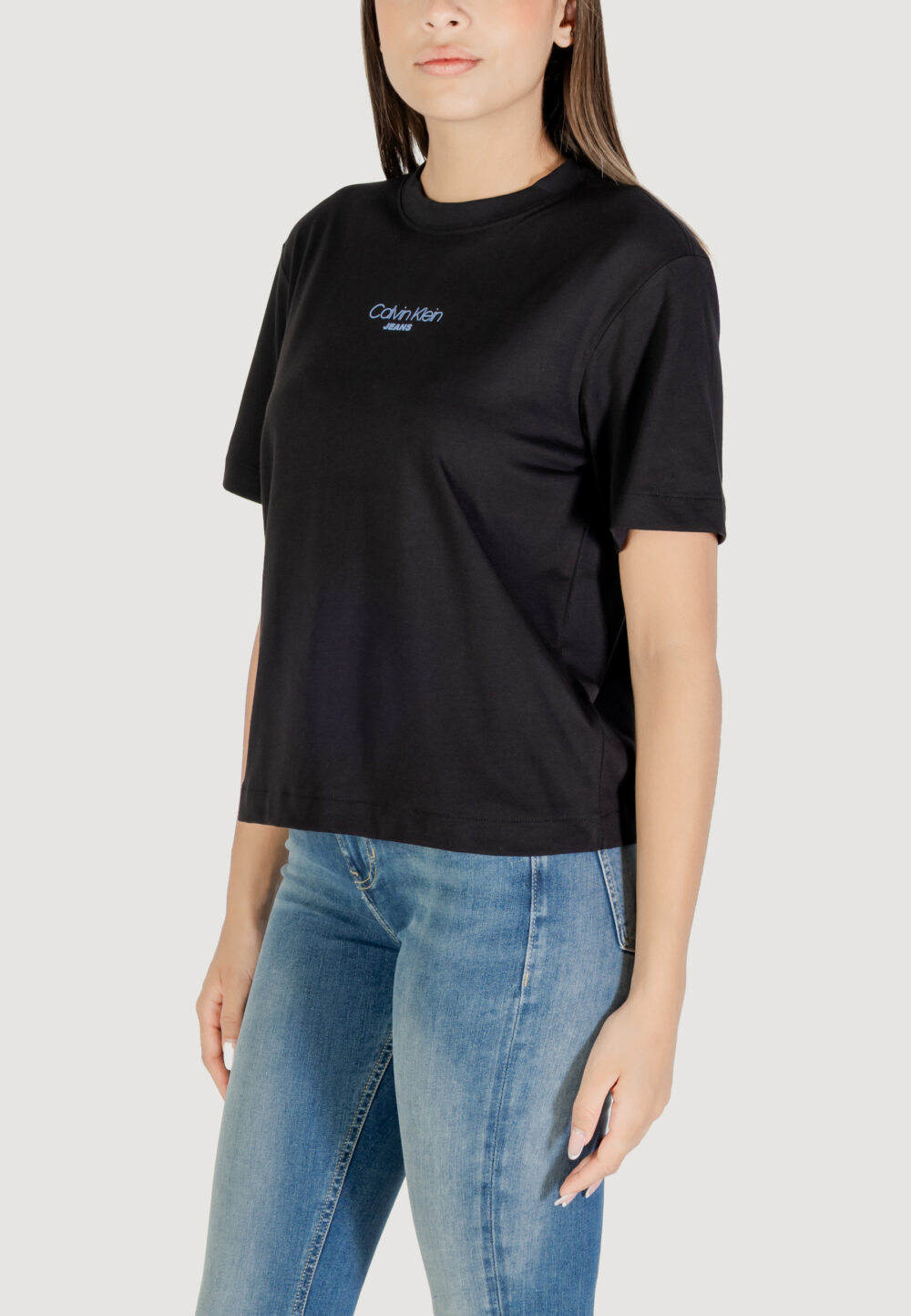 T-shirt Calvin Klein Jeans SS BOXY FIT TEE Nero - Foto 2