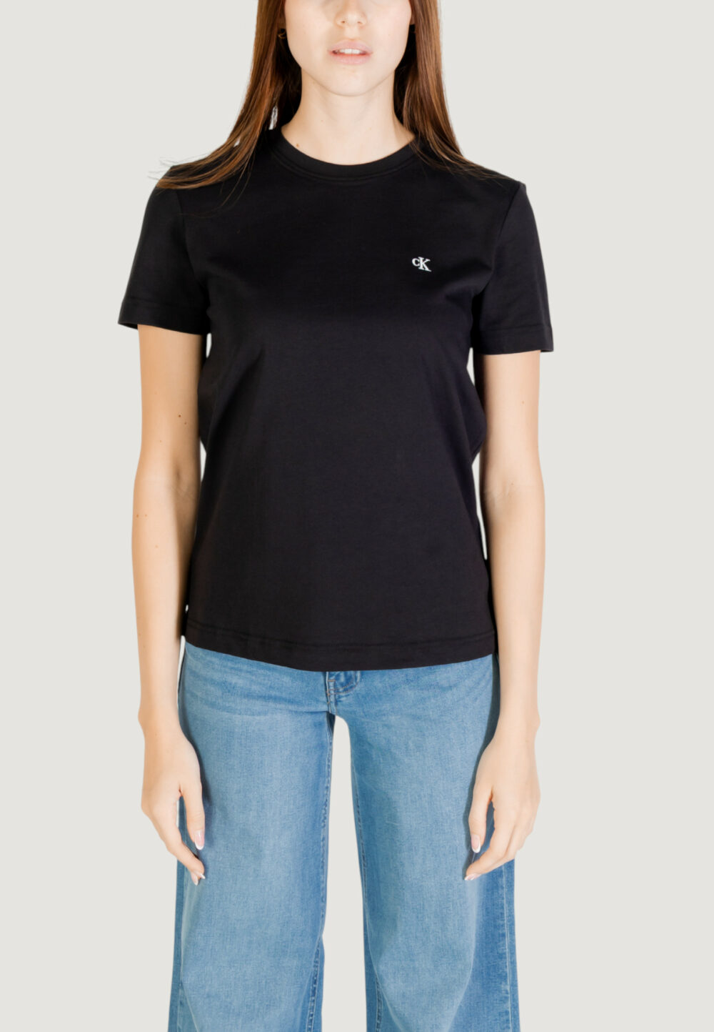 T-shirt Calvin Klein Jeans SS MONOGRAM CREW TEE Nero - Foto 5