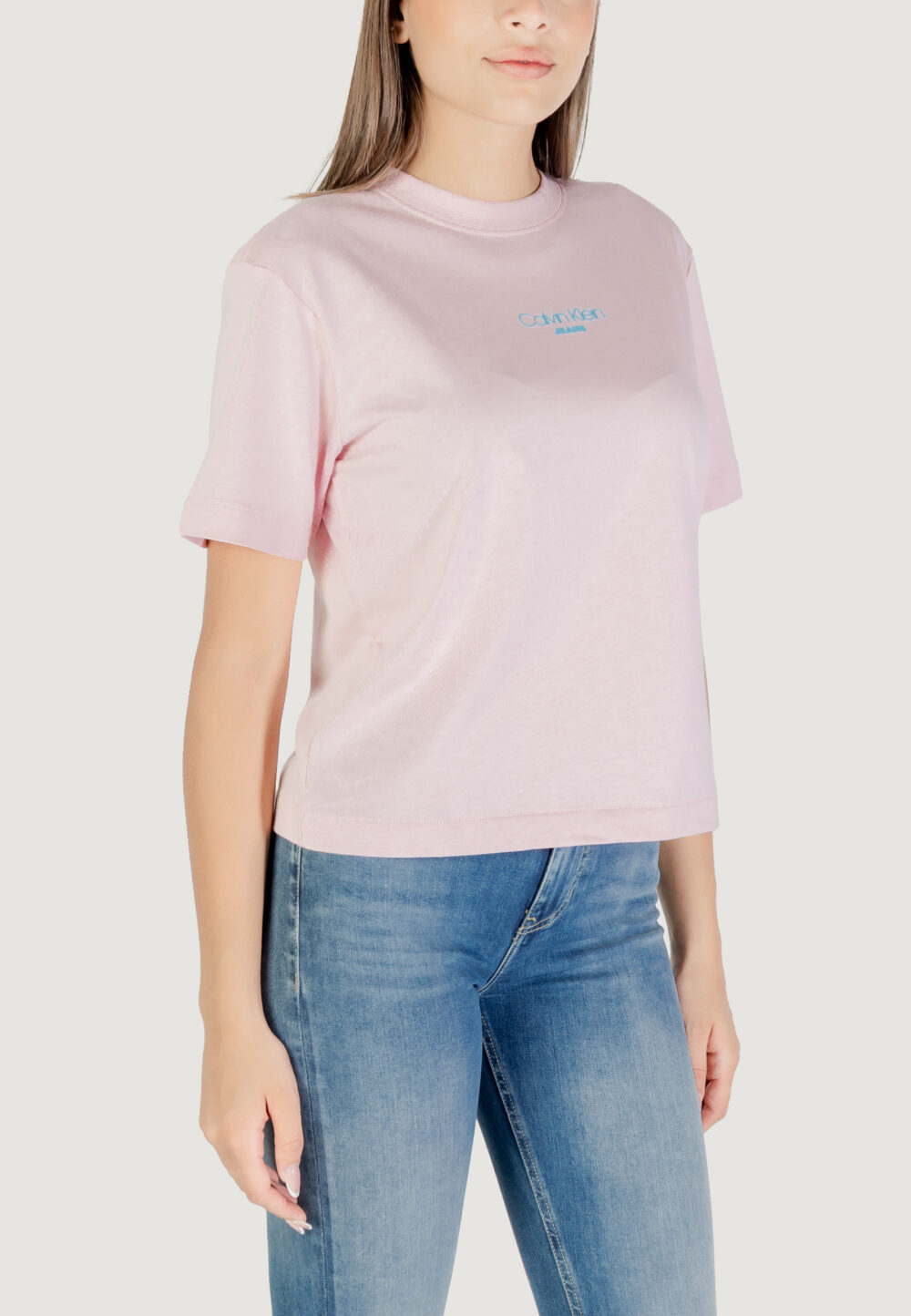 T-shirt Calvin Klein Jeans SS BOXY FIT TEE Rosa - Foto 3