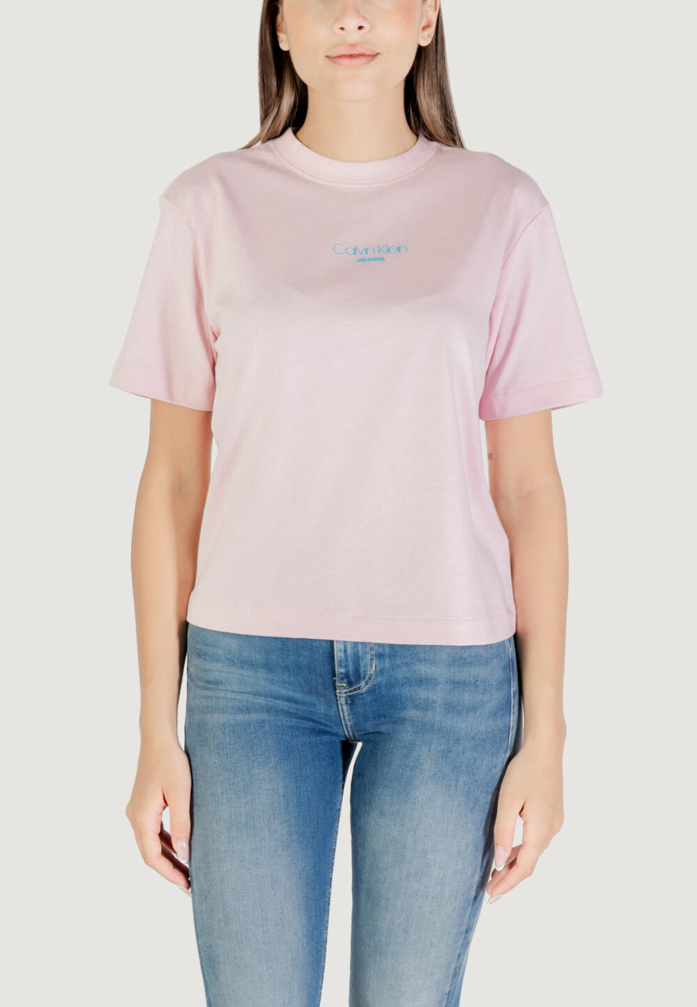 T-shirt Calvin Klein Jeans SS BOXY FIT TEE Rosa - Foto 5