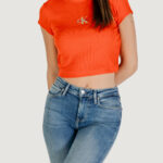 T-shirt Calvin Klein Jeans MONOGRAM BABY TEE Rosso - Foto 1