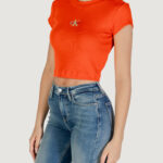 T-shirt Calvin Klein Jeans MONOGRAM BABY TEE Rosso - Foto 2