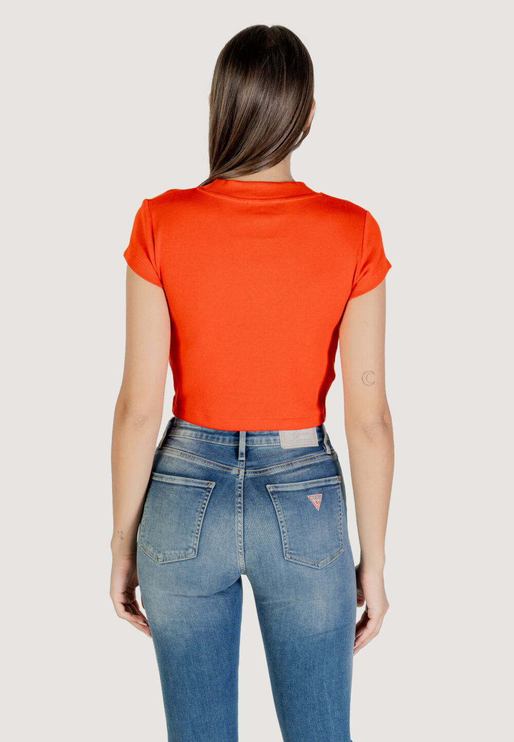 T-shirt Calvin Klein Jeans MONOGRAM BABY TEE Rosso - Foto 4