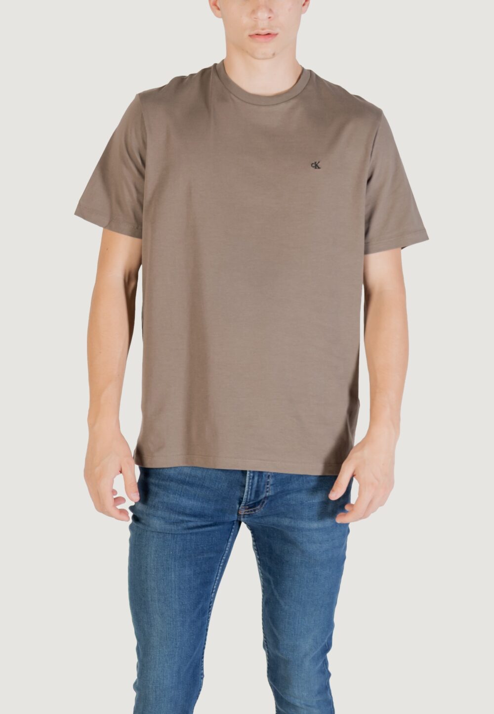 T-shirt Calvin Klein Jeans SS SMOOTH CTTN SOLID Terra - Fango - Foto 1
