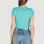 T-shirt Calvin Klein Jeans MONOGRAM BABY TEE Turchese - Foto 4