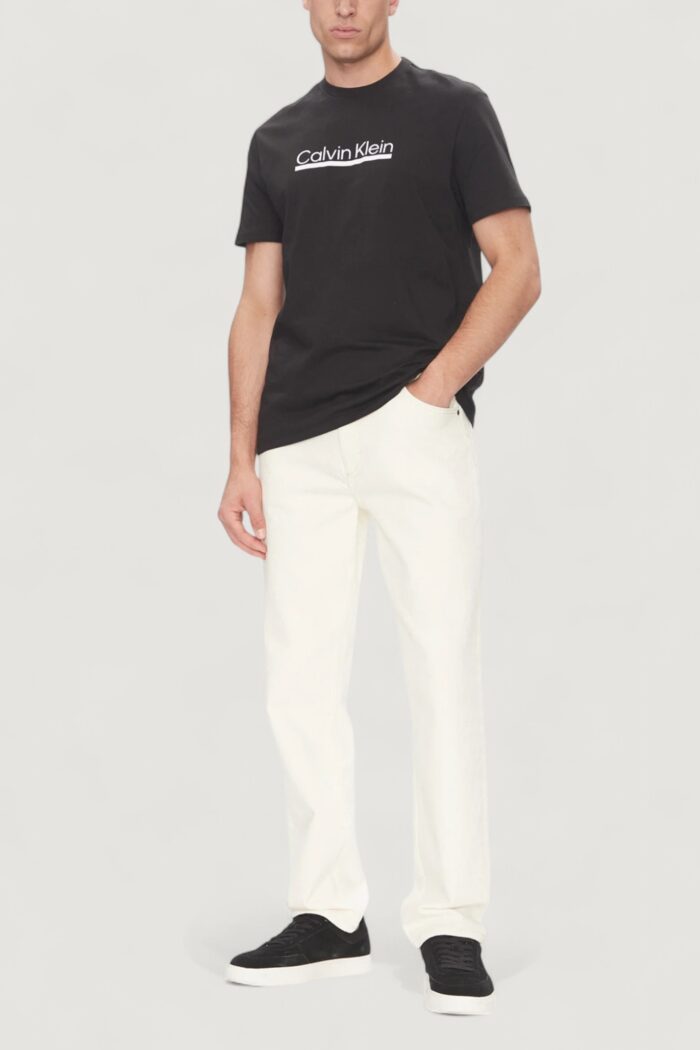 T-shirt Calvin Klein SS 30s EU SP OUTLINE Nero – LV04RC852G