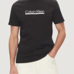 T-shirt Calvin Klein SS 30s EU SP OUTLINE Nero - Foto 1