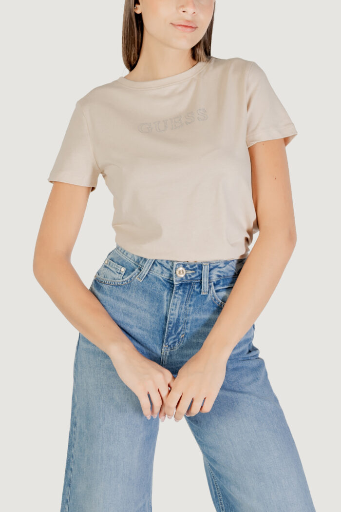 T-shirt Guess Active BRIANA SS T-SHIRT Beige chiaro – V3BI11 J1314