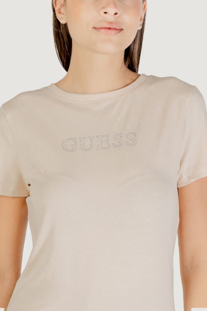 T-shirt Guess Active BRIANA SS T-SHIRT Beige chiaro – V3BI11 J1314
