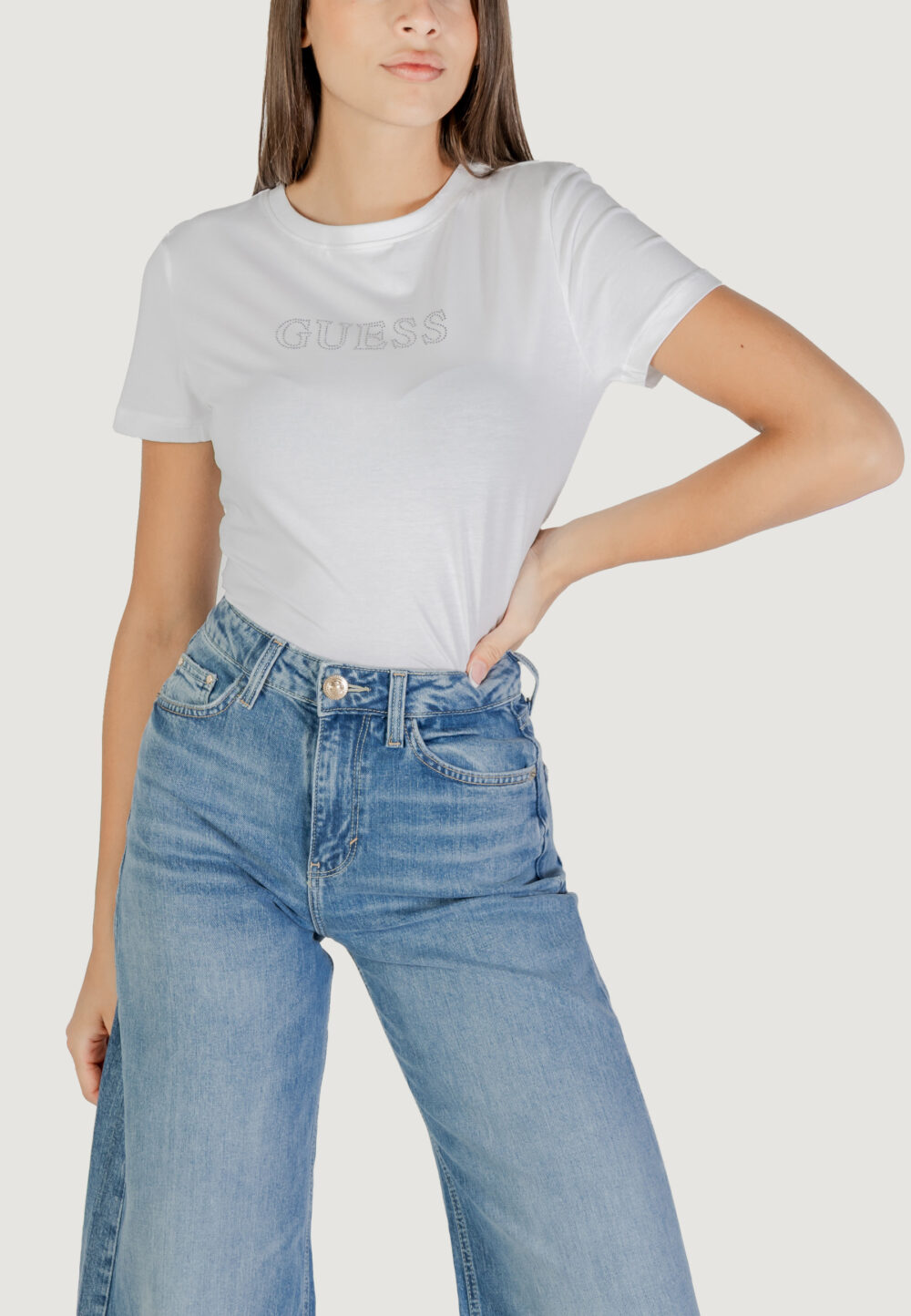 T-shirt Guess Active BRIANA SS T-SHIRT Bianco - Foto 1