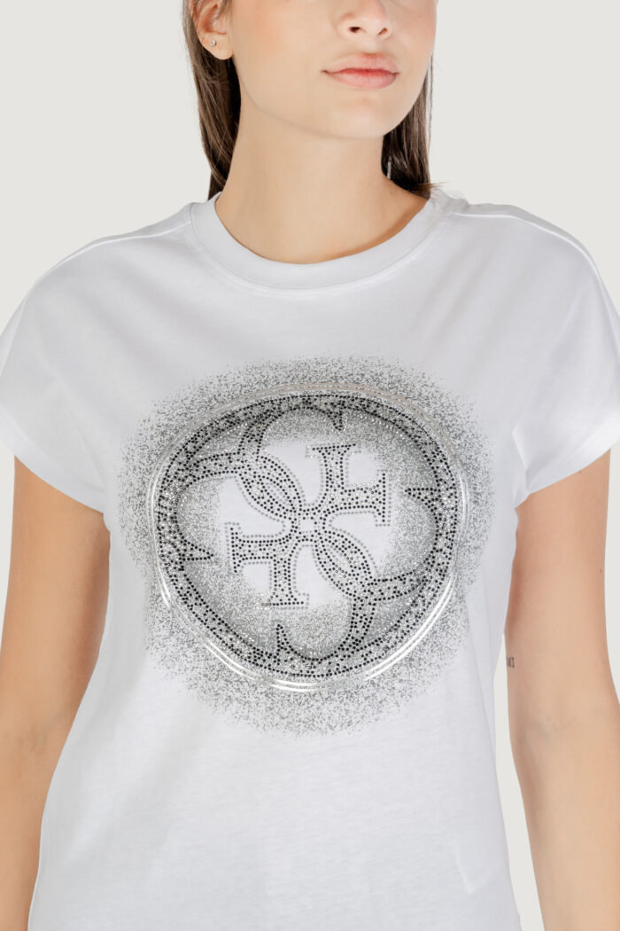 T-shirt Guess CN SS 4G SHADED HOTFIX Bianco – W5YI14 I3Z14