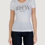 T-shirt Guess CN SS GUESS LOGO TEE Bianco - Foto 2