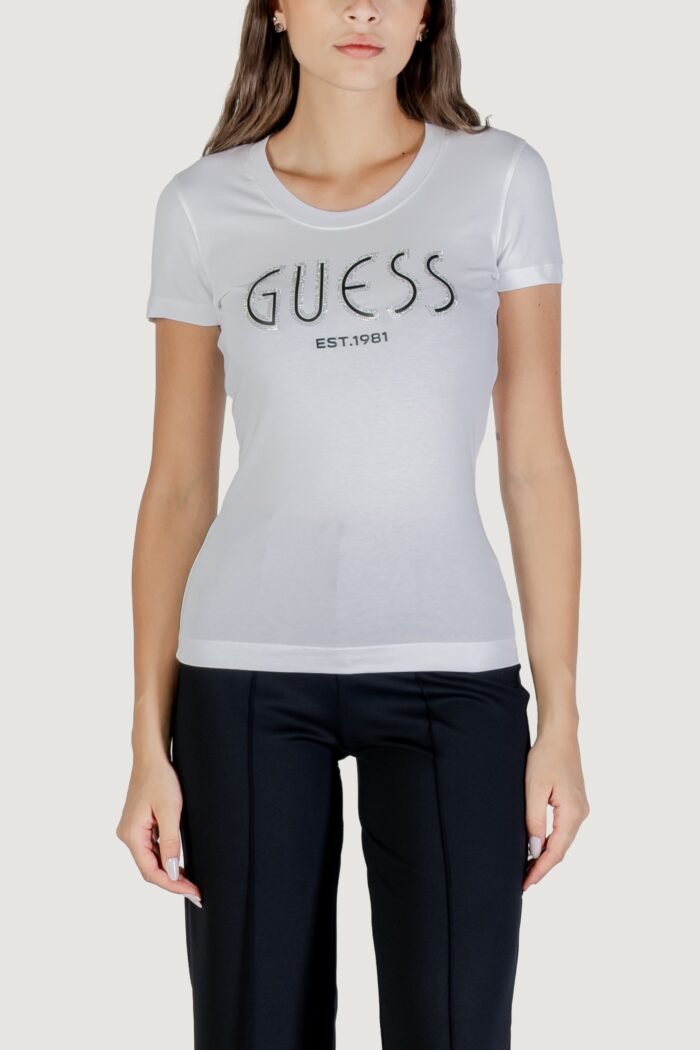 T-shirt Guess CN SS GUESS LOGO TEE Bianco – W5YI05 J1314