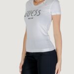 T-shirt Guess CN SS GUESS LOGO TEE Bianco - Foto 3