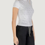 T-shirt Guess SS MOCK NECK ALL OVER 4G TEE Bianco - Foto 3