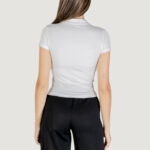 T-shirt Guess SS MOCK NECK ALL OVER 4G TEE Bianco - Foto 5