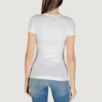 T-shirt Guess SS TRIANGLE FLOWERS TEE Bianco - Foto 5