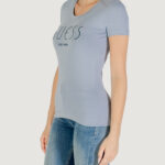 T-shirt Guess CN SS GUESS LOGO TEE Indigo - Foto 4