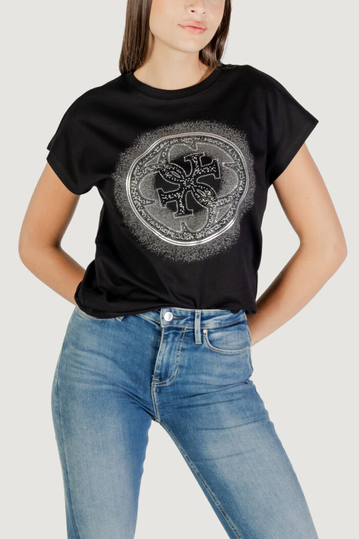 T-shirt Guess CN SS 4G SHADED HOTFIX Nero – W5YI14 I3Z14