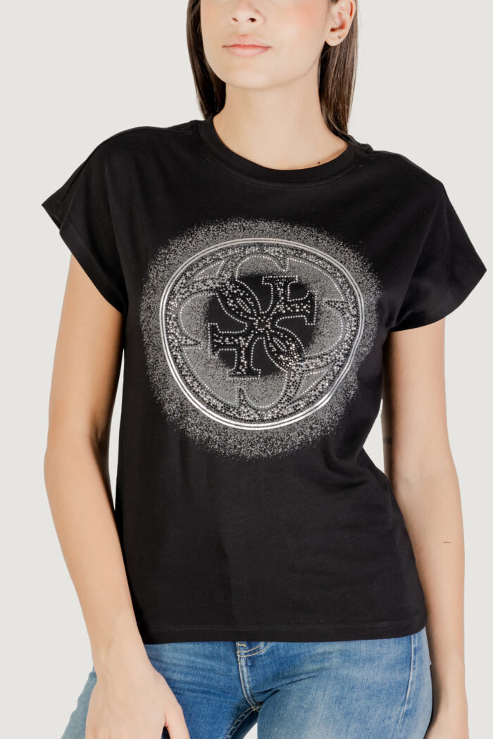 T-shirt Guess CN SS 4G SHADED HOTFIX Nero – W5YI14 I3Z14