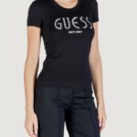 T-shirt Guess CN SS GUESS LOGO TEE Nero - Foto 3
